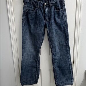 Buffalo David Bitton Relaxed Fit Indigo Jeans Men's 33 Button Fly 28" Inseam
